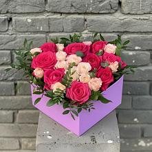 Цветочная композиция из Розы в коробке #REPLACE_PRED# Еремино