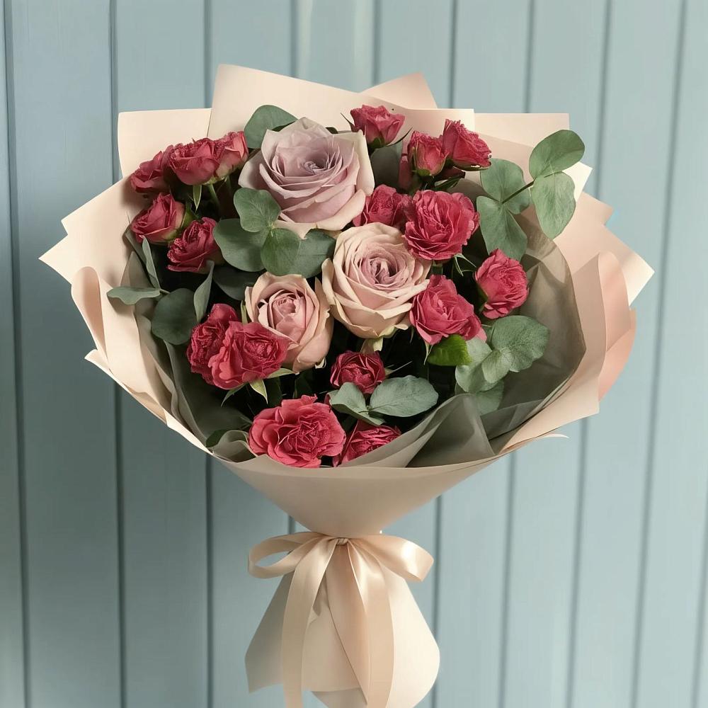 Букет цветов из: Гвоздики и Розы в Еремино