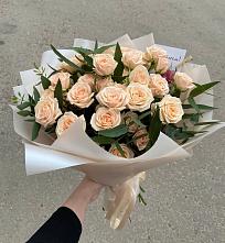 Букет Кремовые розы Латте в Еремино