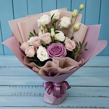 Букет цветов из:  Розы и Лизиантусы в Еремино