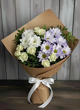 Букет цветов из:  Хризантемы и Розы в Еремино