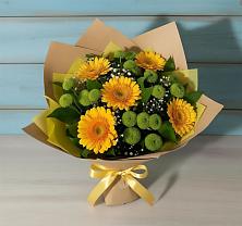 Букет цветов из:  Герберы и Хризантемы #REPLACE_PRED# Еремино