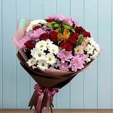 Букет цветов из:  Розы, Хризантемы и Альстромерии в Еремино