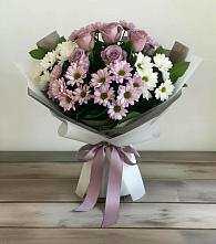 Букет цветов из:  Хризантемы и Розы в Еремино
