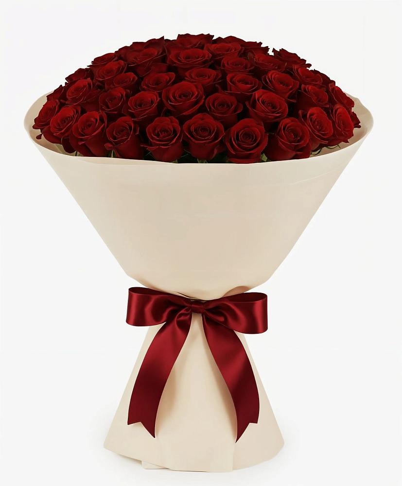 Букет 101 Бордовая роза Блэк Бакарра в Еремино